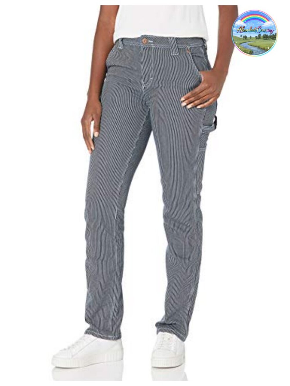 Women's Cotton Canvas Relaxed Straight Cargo Work Pants